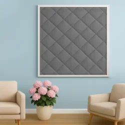 Тепла штора на липучці (графіт) під розмір