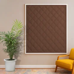 Утеплена штора на липучці (коричнева) під розмір