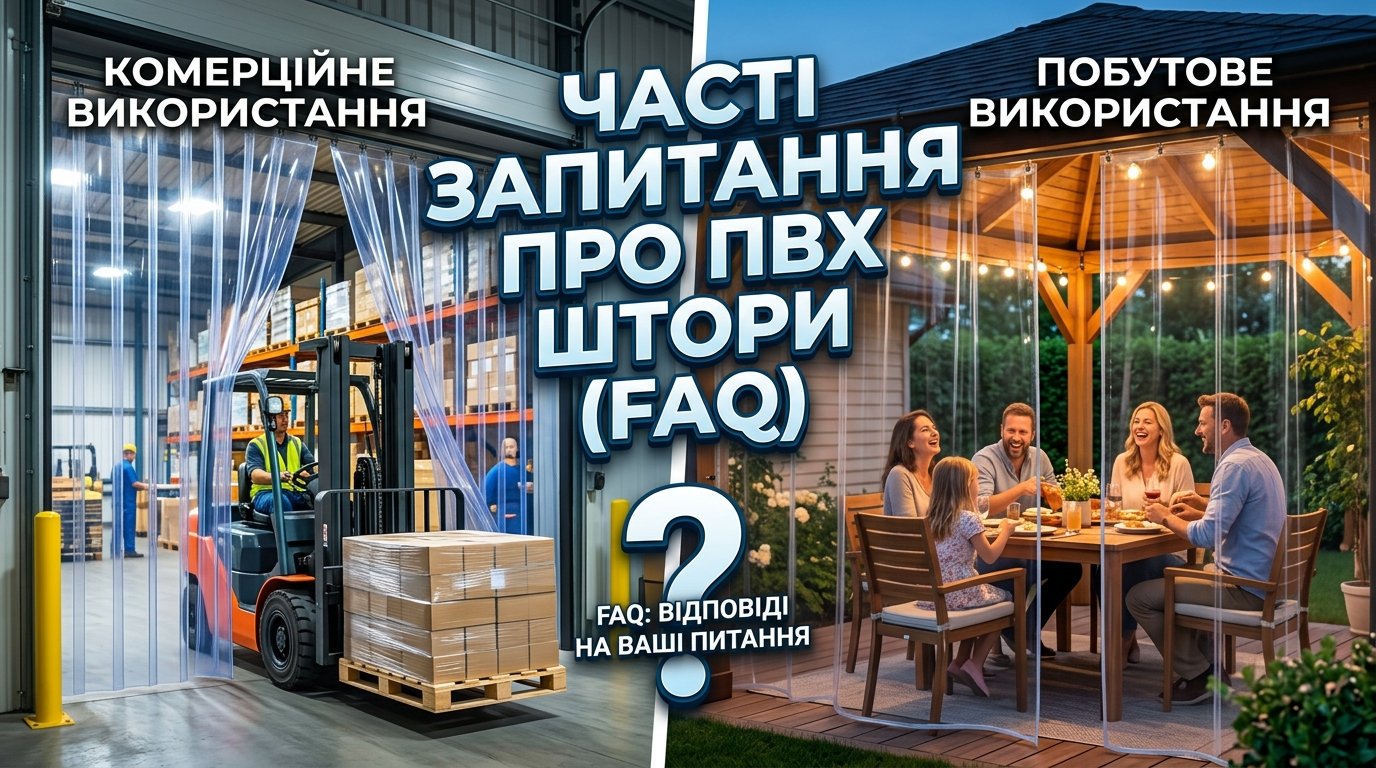 Часті запитання про ПВХ штори (FAQ): комерційне та побутове використання